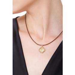 Medaglia sacra con Madonna e bimbo in oro giallo 18k. 2