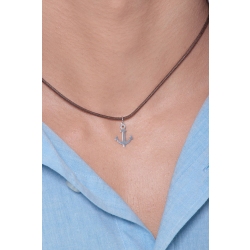 18k white gold Anchor pendant 2