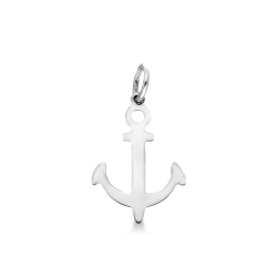 Pendentif Ancre en or blanc 18k 1,5 cm
