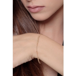 Pulsera en oro amarillo 18k con detalles entrelazados cm 20 2