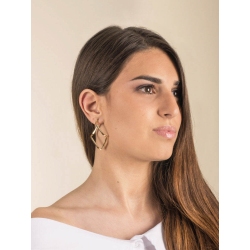 Boucles d’oreilles or jaune 18k au design géométrique 2